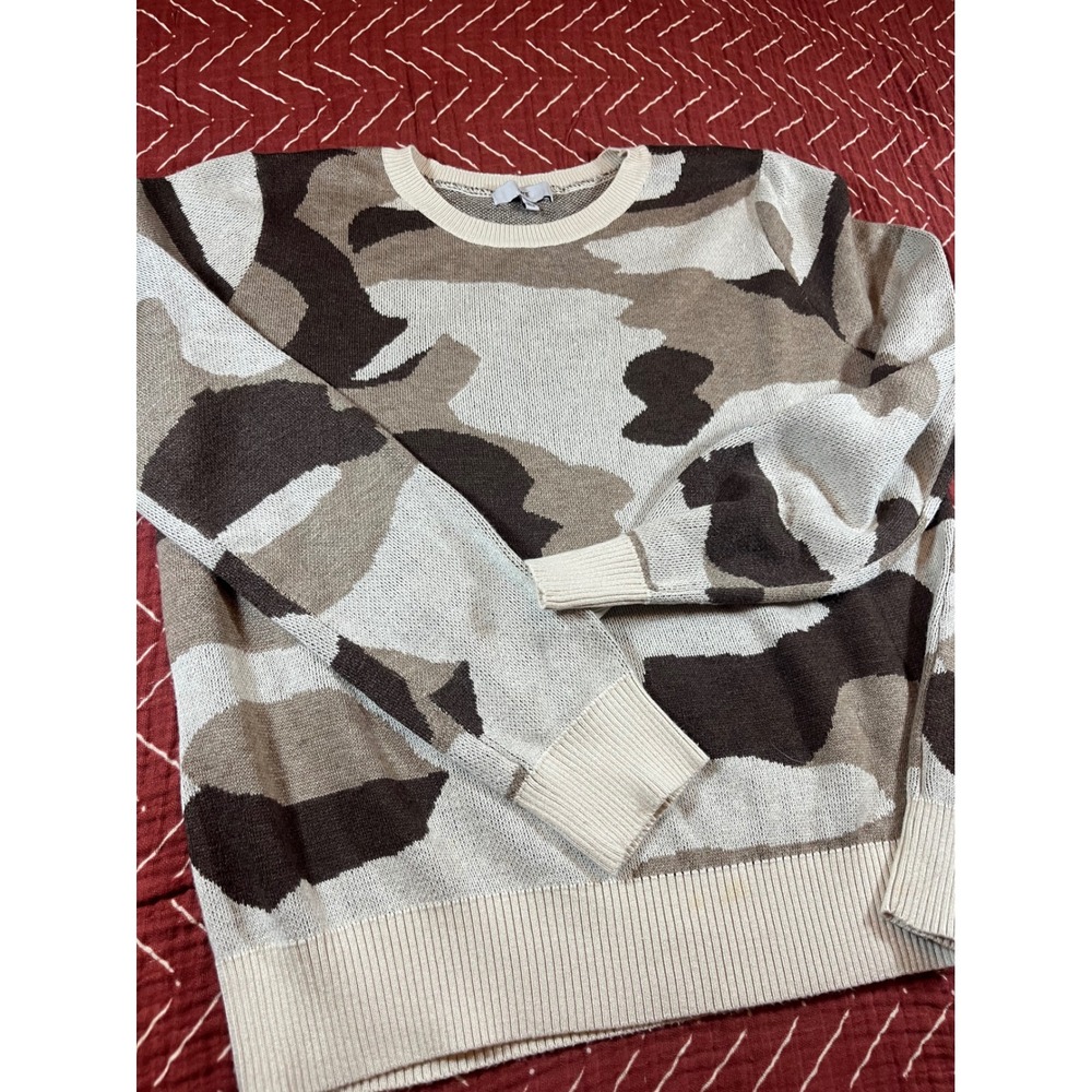 FATE Camouflage Print Crew Neck‎ Sweater Small